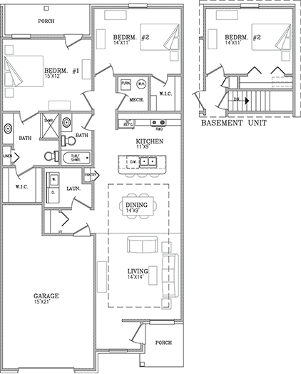 Layouts of Our Ranch-Style Apartments - Cascade Pointe of Saline