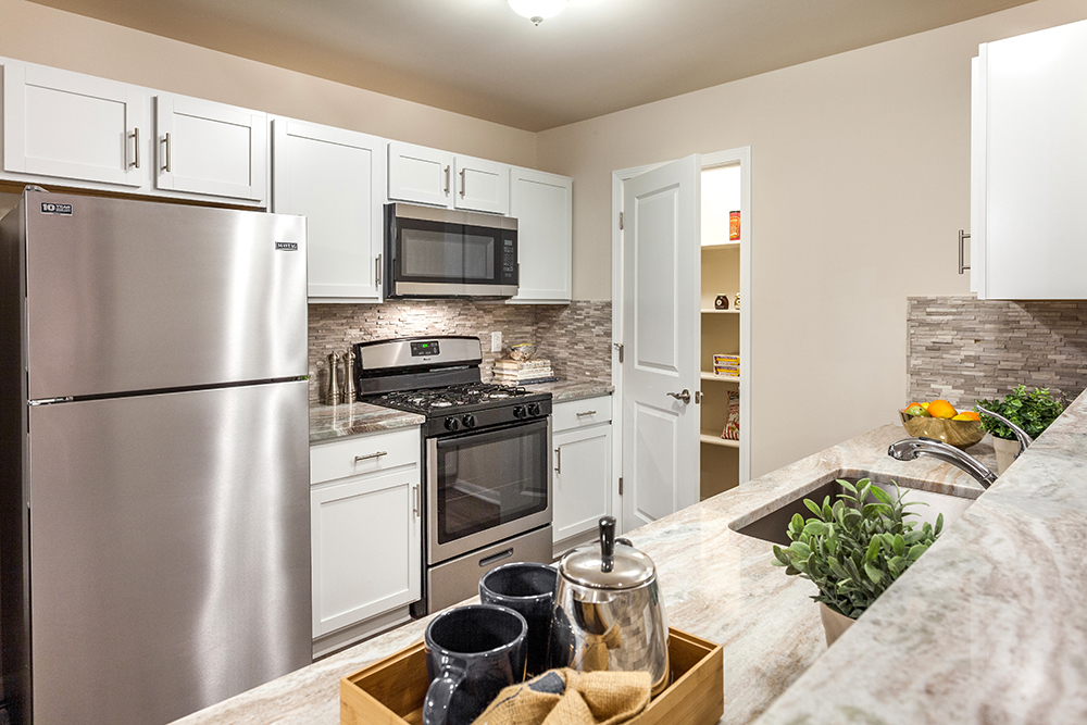 Luxury Apartments for Lease in Saline, MI - Cascade Pointe - CascadePointeAptSalineMIKitchenTileBackSplash_3663